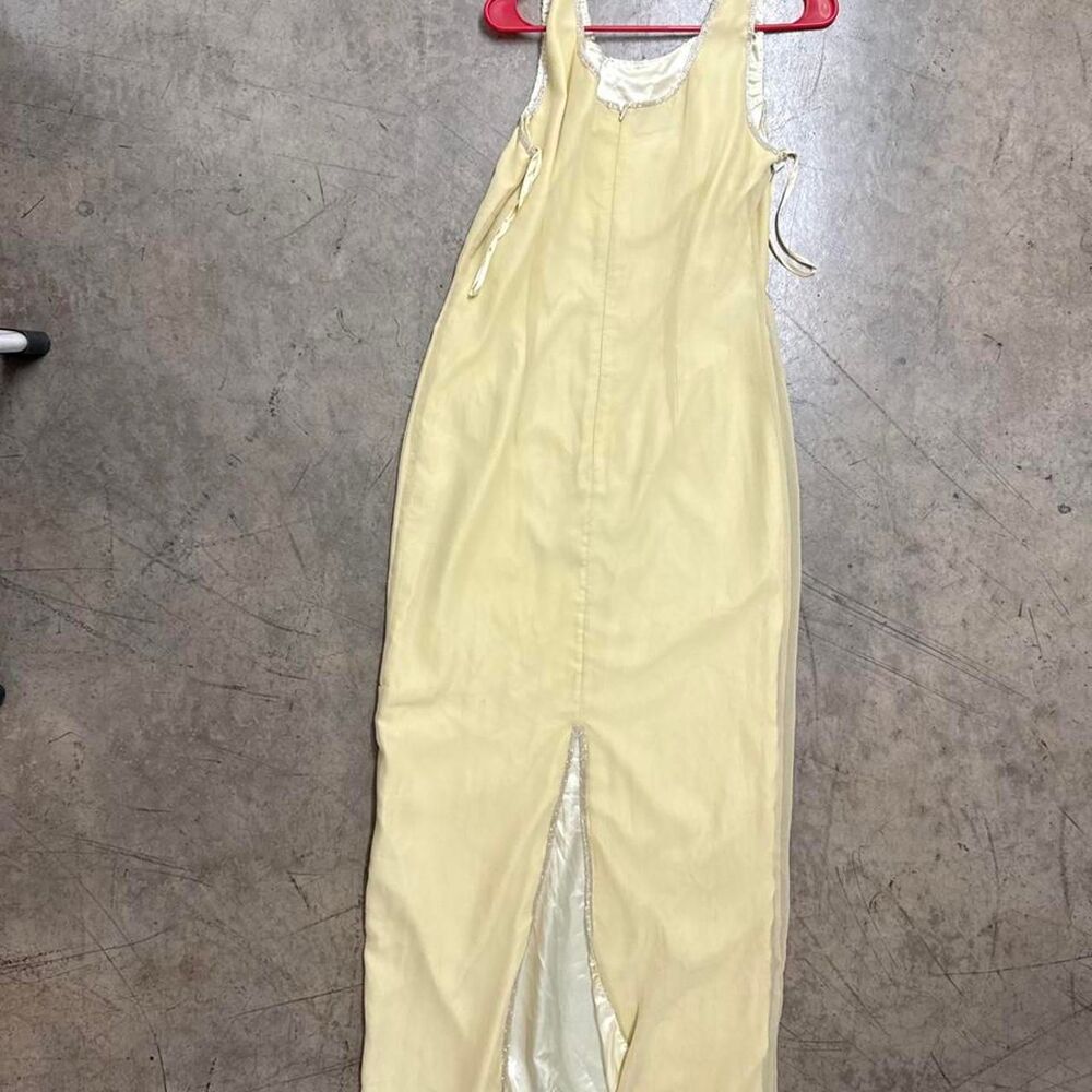 Scala Women's Yellow and Cream Dress- Medium